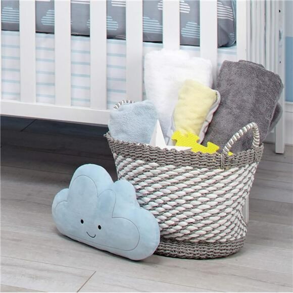 Happy Cloud Shaped Plush Decorative Pillow Soft Nursery Kids Room Throw Cushion - Picture 6 of 7